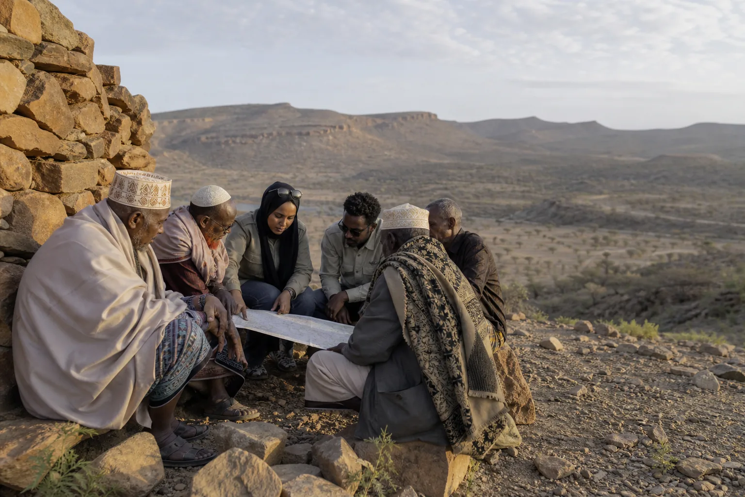 Bile Mining team in discussion with community members